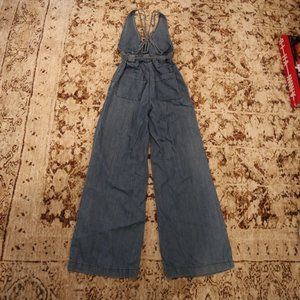 Free People Denim Jumpsuit